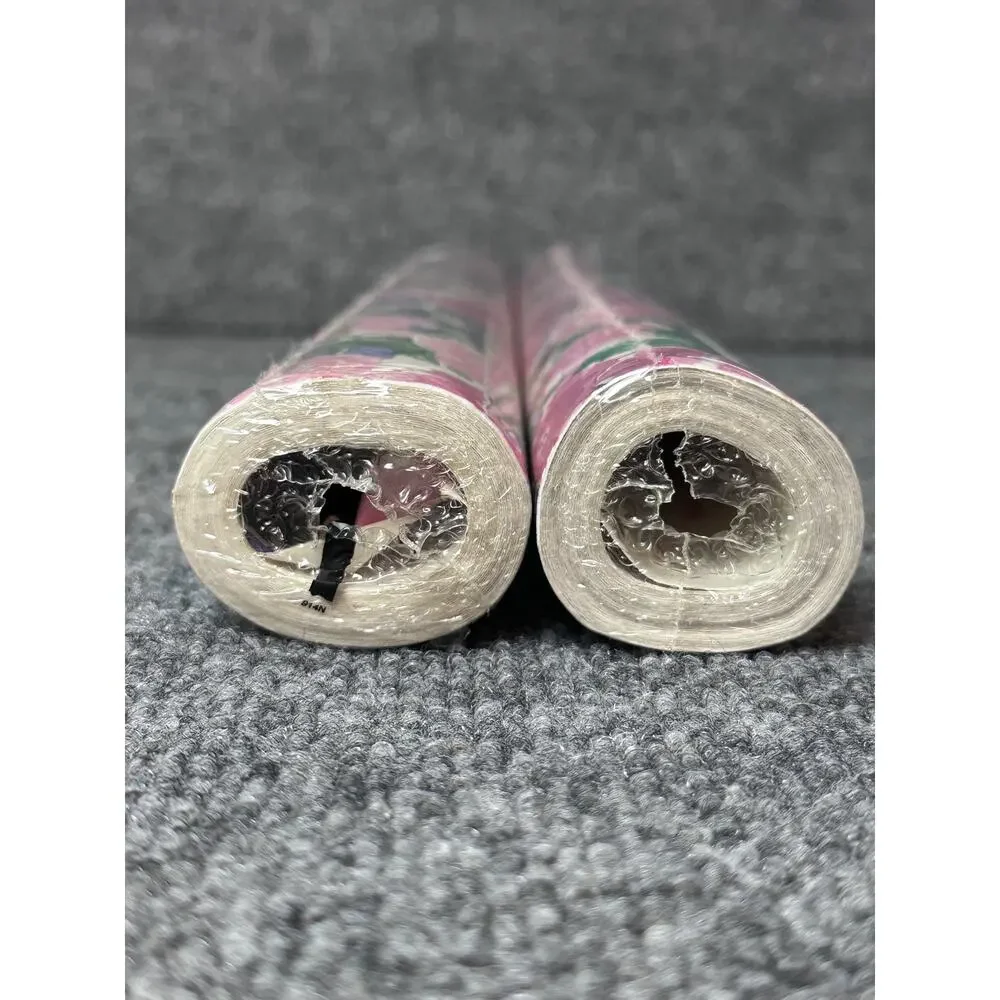 Vintage 1990s Rubbermaid Contact Paper English Roses 2 jumbo rolls 72 sf cottage